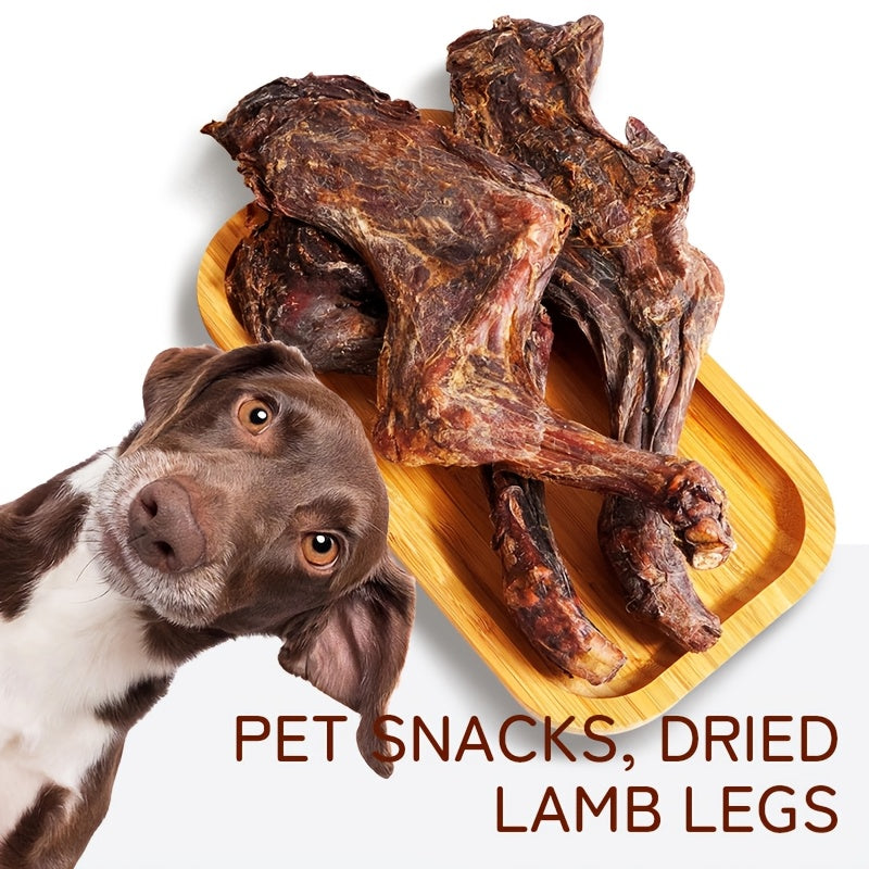 Dried Lamb Leg for Dogs Whole Bone Long Lasting Natural Chew High-Protein Single Ingredient Dog Treat Gift 100g 3.5oz