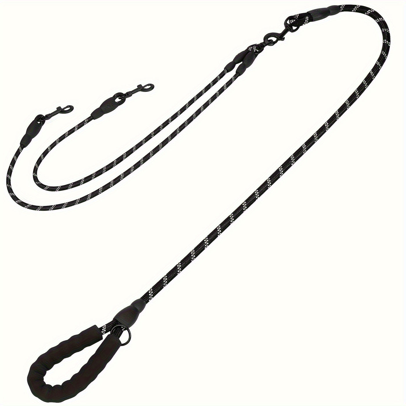 Dual Dog Leash 360° Tangle-Free with Shock Absorber & Reflective Nylon – 78-Inch Double Dog Walking Leash for Two Dogs, Ergonomic Foam Handle, 7 Colors, Small Medium Large Dogs