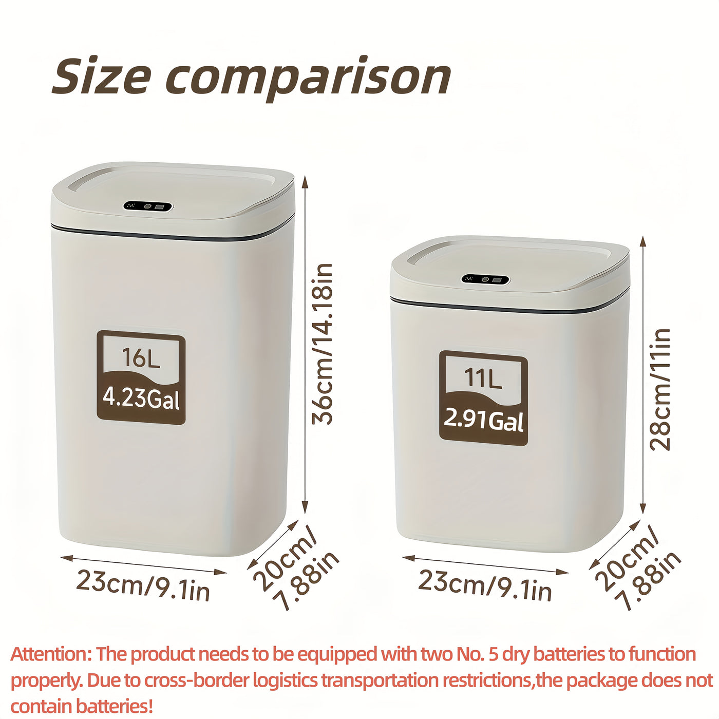 Smart Pet Trash Can Motion Sensor Touchless Odor-Blocking Sealing Lid 4.23 Gal Easy Clean for Pet Owners