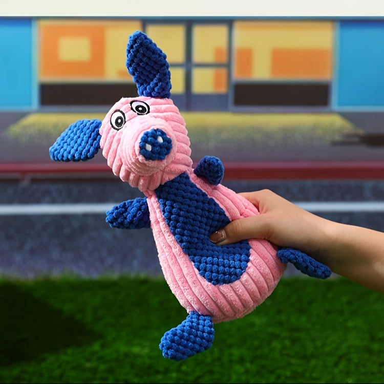 Squeaky Plush Animal Dog Toy – Cute Character Chew Toy for Small & Medium Dogs, Boredom Relief Stuffed Pet Toy, Elephant Pig Raccoon Donkey Pony Reindeer Lamb Styles