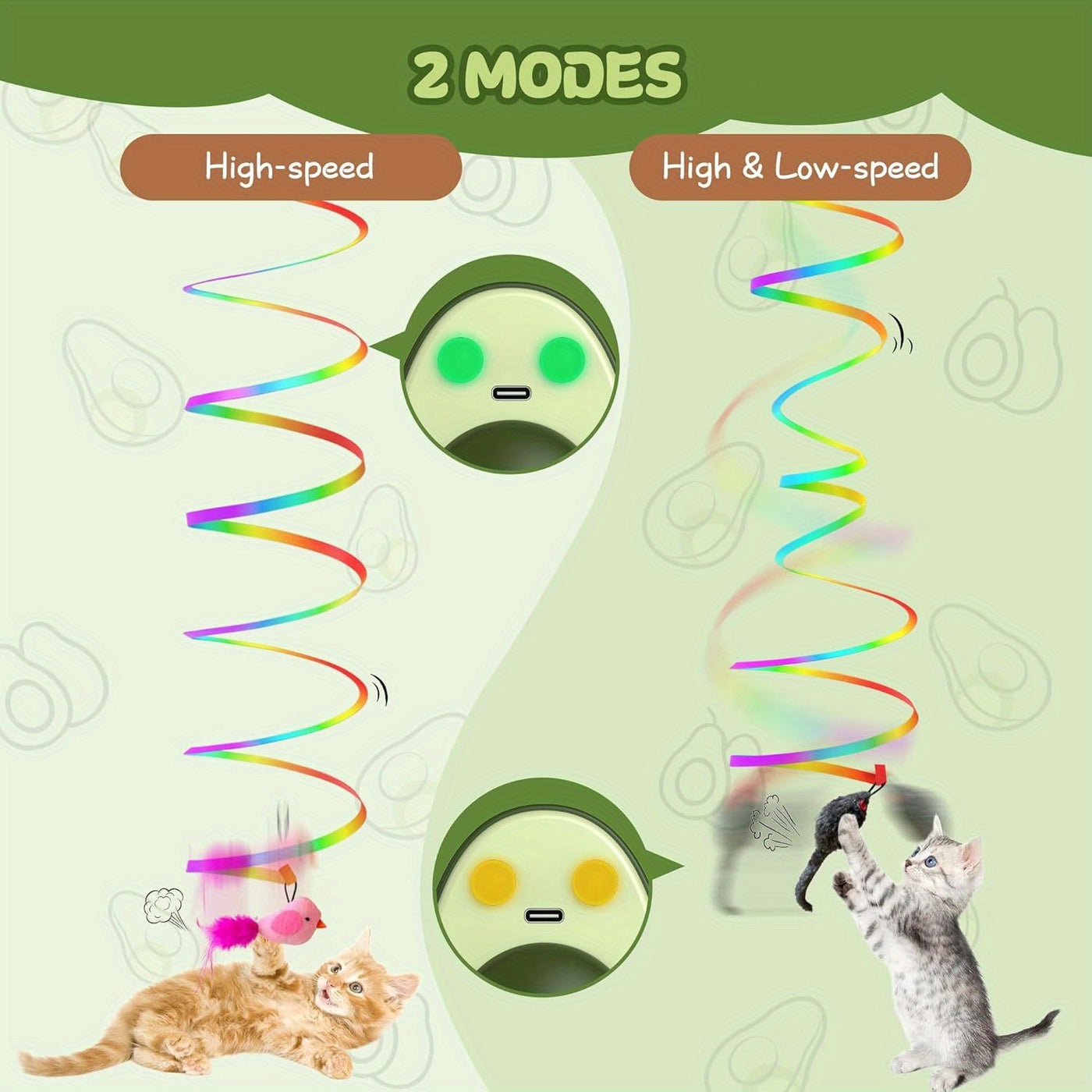 Automatic Electric Flying Bird & Mouse Cat Toy with Door Frame Feather Wand - Self-Play Chase Hunt Exercise for Indoor Cats & Kittens