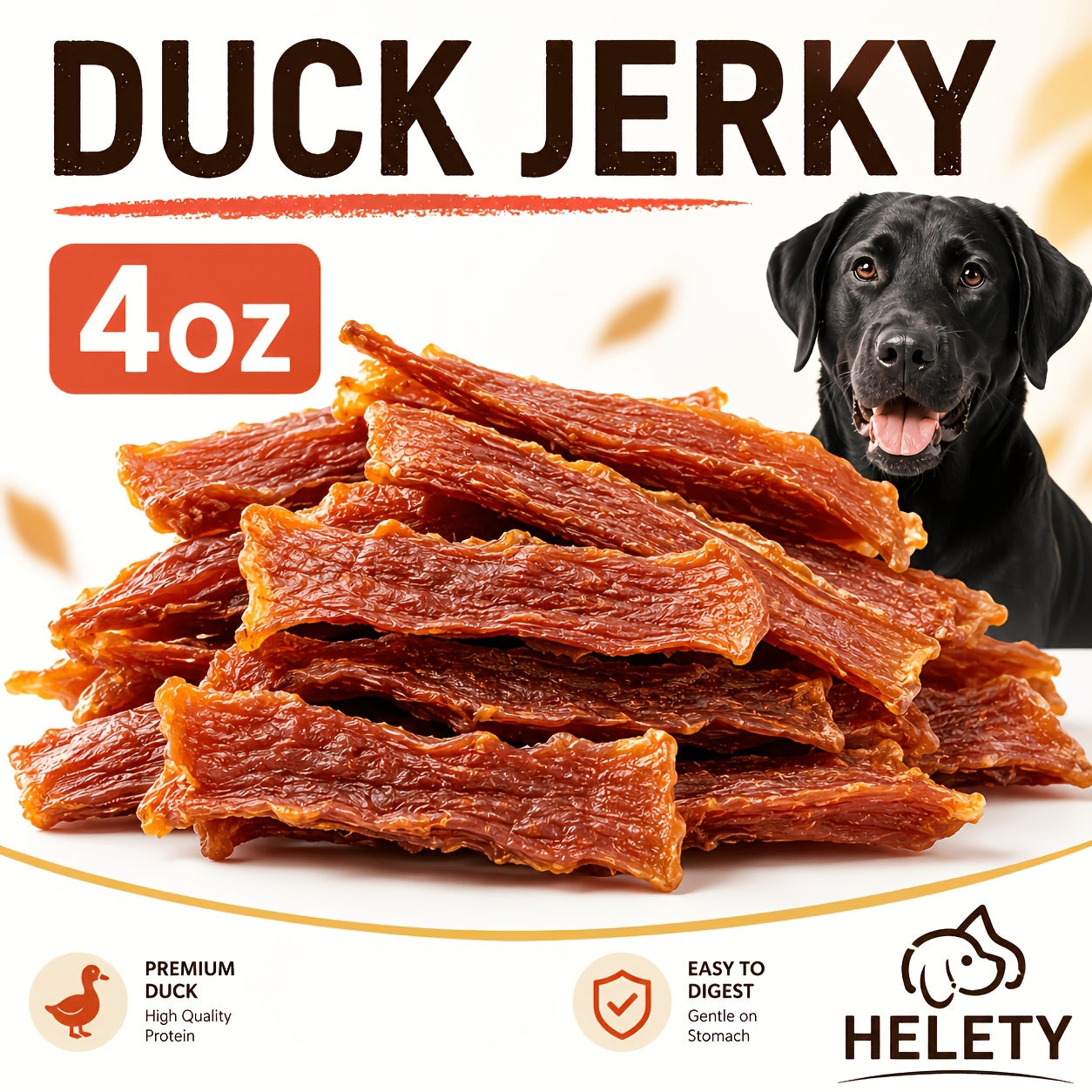 Duck Jerky Dog Treats – Chewy Natural Duck Snacks for Training & Daily Rewards, High Protein Meat Treats for Puppies & Adult Dogs, Small Medium Large Breeds, 4oz / 7oz / 1.5lb