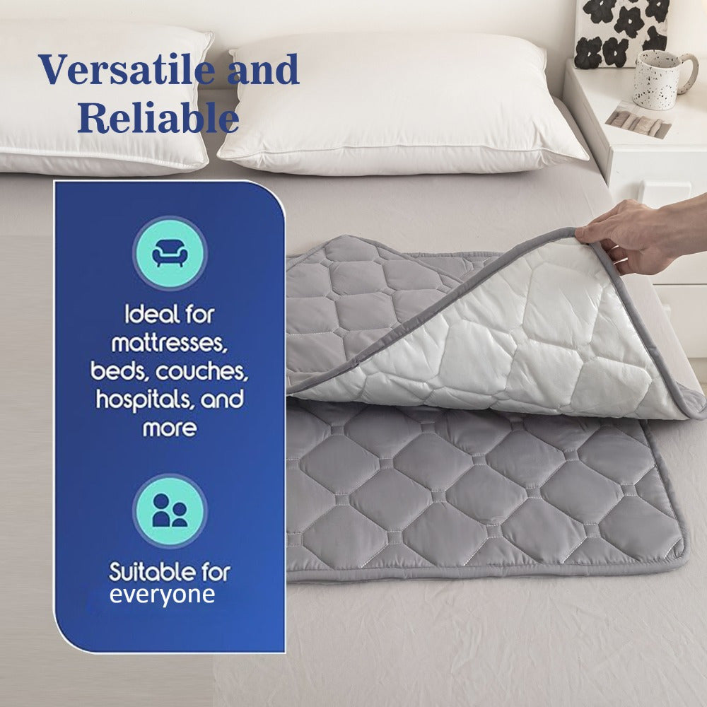 Reusable Washable Incontinence Pads Ultra Absorbent Quick Dry Bed Pads for Adults and Home Care – Waterproof Underpad in Pink Deep Gray White Light Gray Khaki Sizes 20x28 to 39x59 Inch