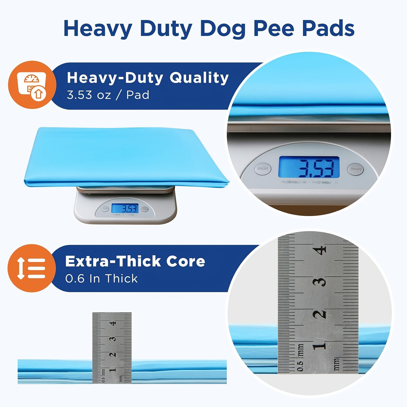 Extra Large Dog Pee Pads 58x32 Inch 40 Count – Super Absorbent Disposable Puppy Training Pads Leak-Proof for Dogs Cats Car Crate Couch