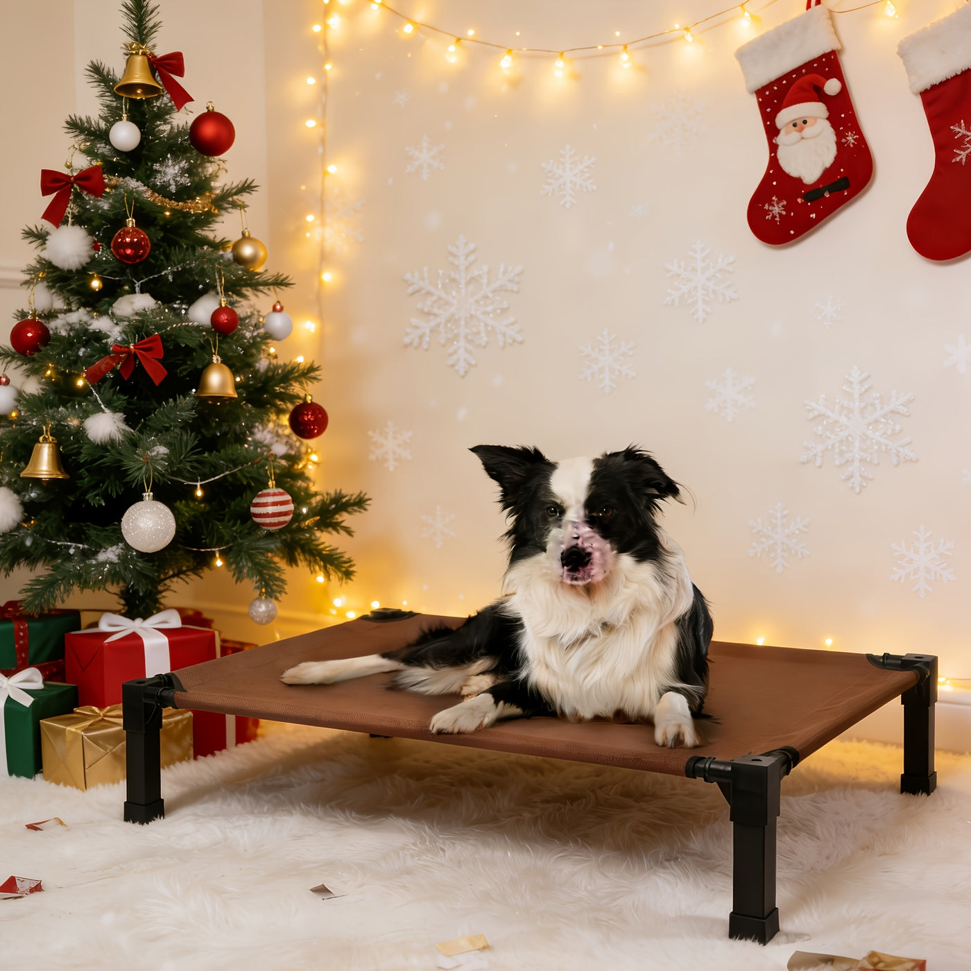 Cooling Elevated Dog Bed – Raised Dog Cot with Washable Breathable Mesh, Metal Frame & No-Slip Feet for Indoor & Outdoor Use