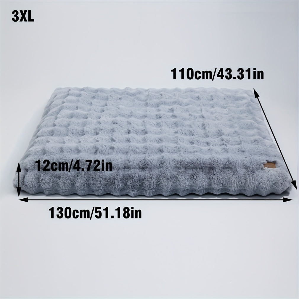 Orthopedic Dog Bed with Removable Cover – Thick Foam Base, Waffle Texture, Crate Mat for Dogs & Cats, Multiple Sizes Medium to 3XL, Grey & Khaki Beige