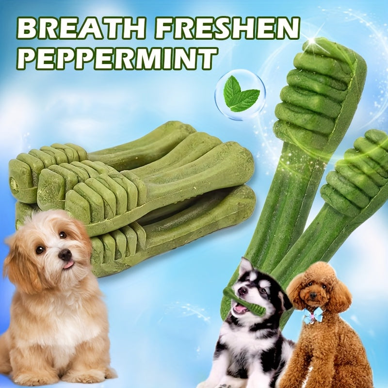 Dog Dental Bones Beef Flavor Long Lasting Chew Cleans Teeth Training Reward for Medium Large Dogs Golden Retriever 6pcs Toothbrush Shape