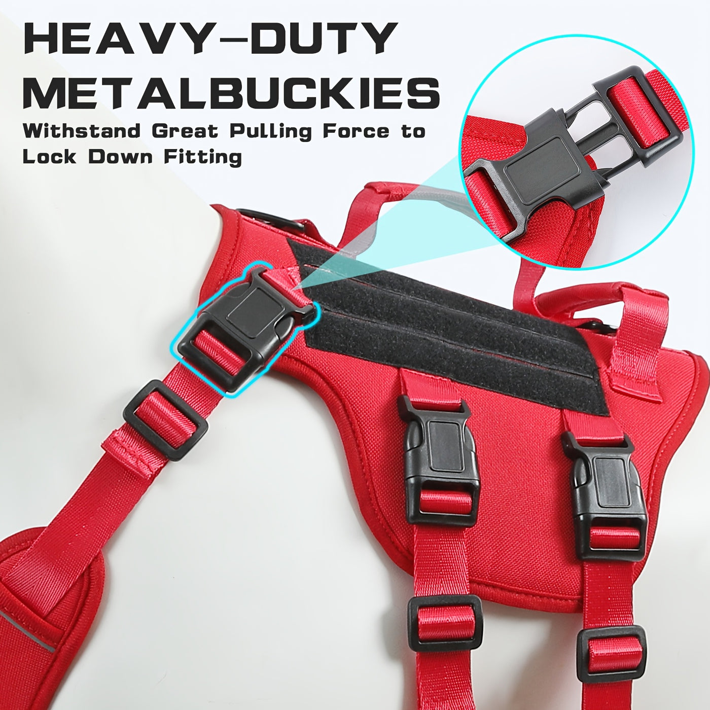 No-Pull Dog Harness Escape Proof Soft Padded Full Body Vest with Lift Handle & Leash Clip – Reflective Adjustable Pet Harness for Large Dogs Walking Hiking Training