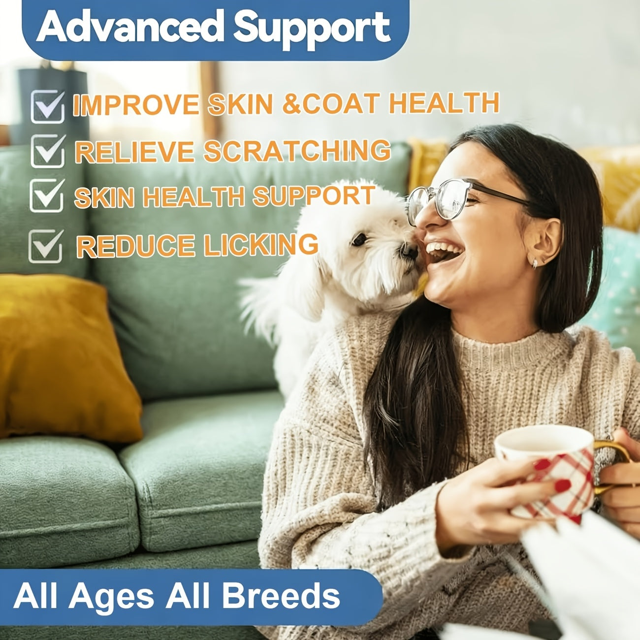 Yeast Health Drops for Dogs & Cats – Skin & Ear Care Supplement, Easy Absorption, Supports Clean Ears & Healthy Skin, All Breeds & Ages, 2.03oz (60ml)