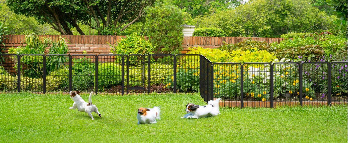 Dog Playpen 8 & 16 Panels Heavy Duty – Portable Indoor Outdoor Pet Exercise Pen for Large Medium Small Dogs, Puppy, Rabbit – Foldable Yard Camping Fence
