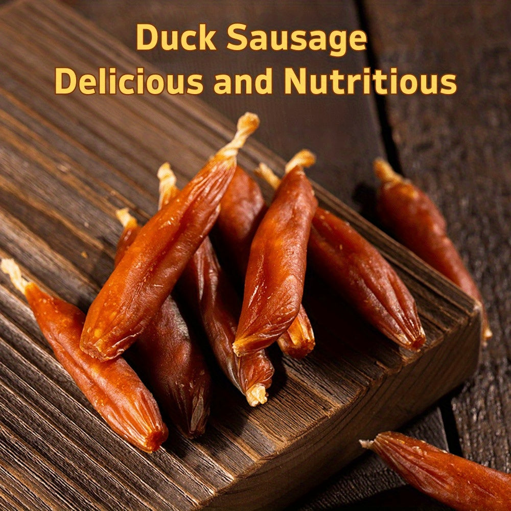 Duck Sausage Dog Treats High-Protein Low-Fat Long Lasting Easily Digestible Natural Dog Chews Training Reward for Small Medium Large Dogs 200g 600g
