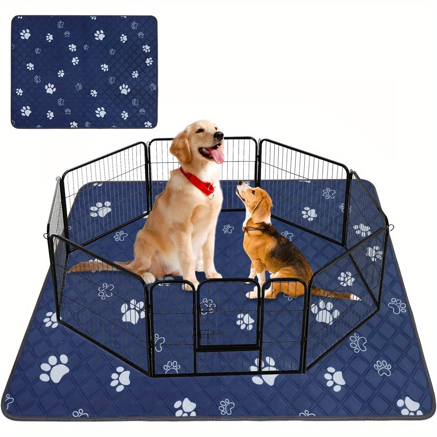 Washable Dog Pee Pads Extra Large Reusable Puppy Training Pads Super Absorbent Leakproof Non-Slip Backing for Potty Whelping Crate Sofa Car