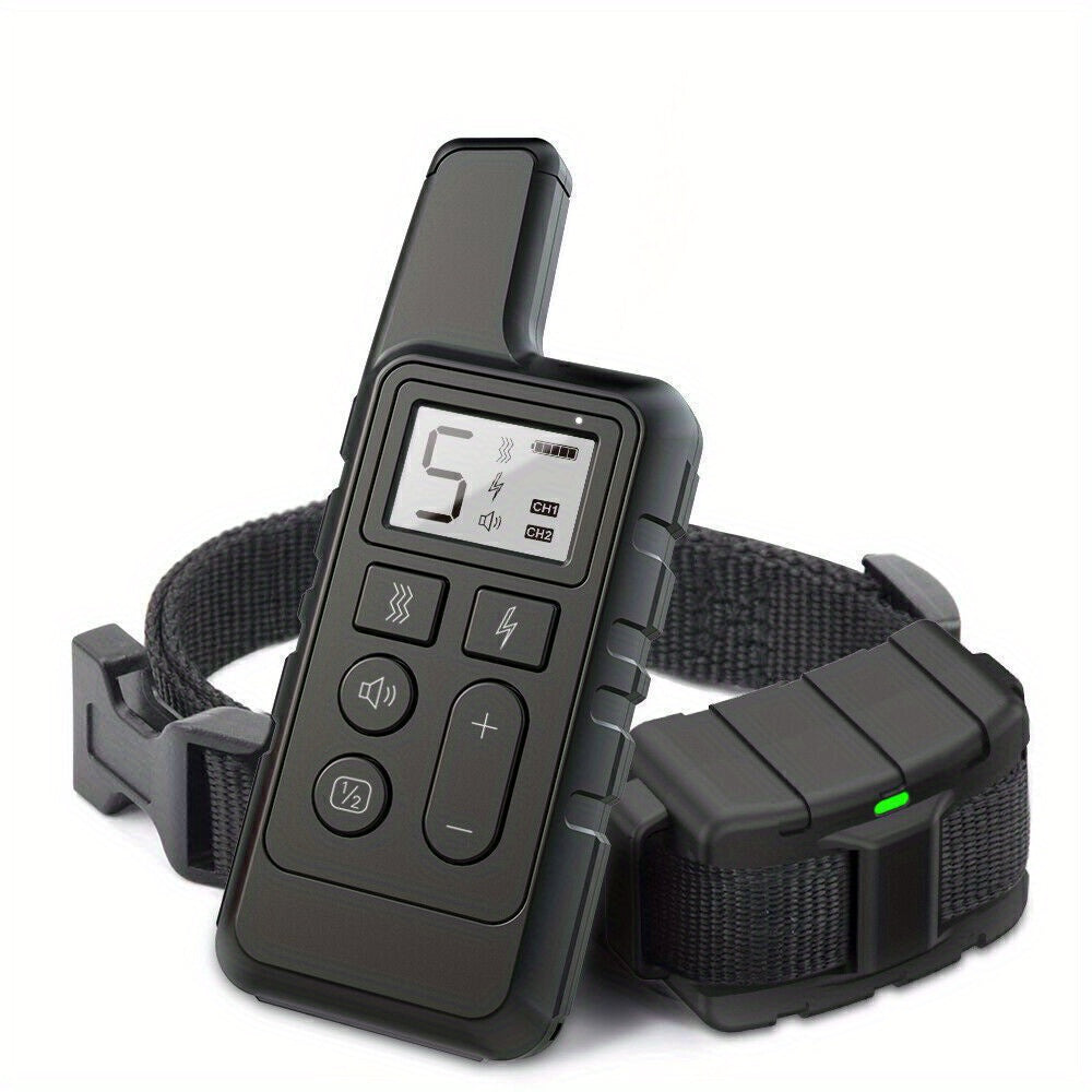 2600 FT Remote Dog Training Collar with Shock & Bark Control - Rechargeable E-Collar for Dog Behavior Correction, Sonic Deterrent Training Mode, Red/Black/Orange
