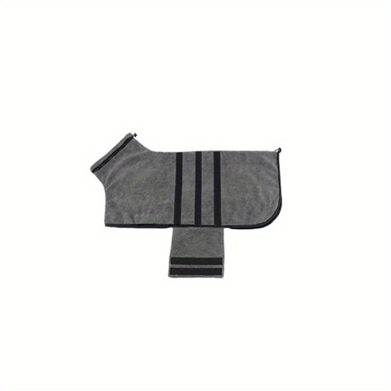 Quick-Dry Dog Towel Pet Bathrobe – Thickened Absorbent Microfiber Bath Towel for Dogs, Sizes XS–2XL, Gray Blue Green, Fits All Breeds for Bathing Swimming & Outdoor Use