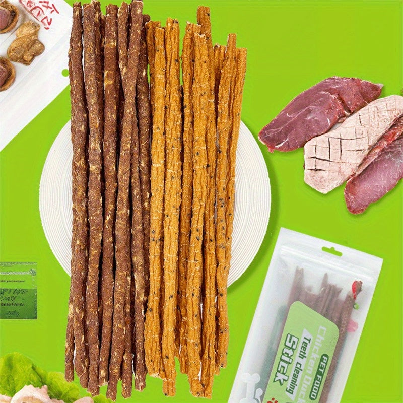 Dog Molar Stick Chews – Natural Chicken & Duck Long-Lasting Dog Treats, High Protein Low Fat, Dental Health Chews for Small Medium Large Dogs, 7oz / 14oz