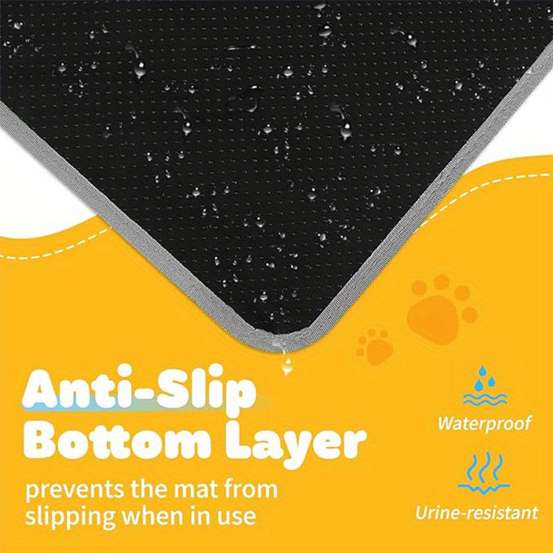 Cat Litter Trapping Mat Extra Large Honeycomb Double Layer Non-Slip Washable Litter Box Mat for Indoor Cats