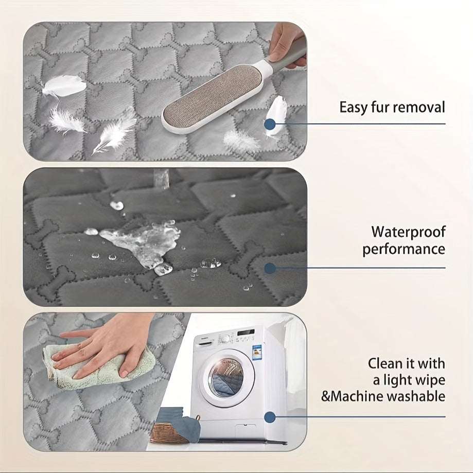 Extra Large Reversible Waterproof Dog Blanket – Double-Sided Bone Pattern, Machine Washable Sofa & Bed Protector for Small Medium Large Dogs & Cats, Indoor & Outdoor Use