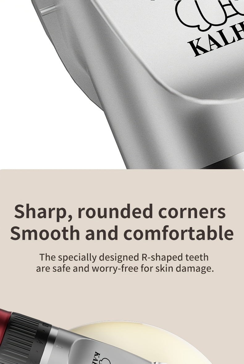 Rechargeable Pet Grooming Clippers with LED Display – Low Noise Cordless Dog & Cat Hair Trimmer, Detachable Blades, 4 Guide Combs, USB Charging