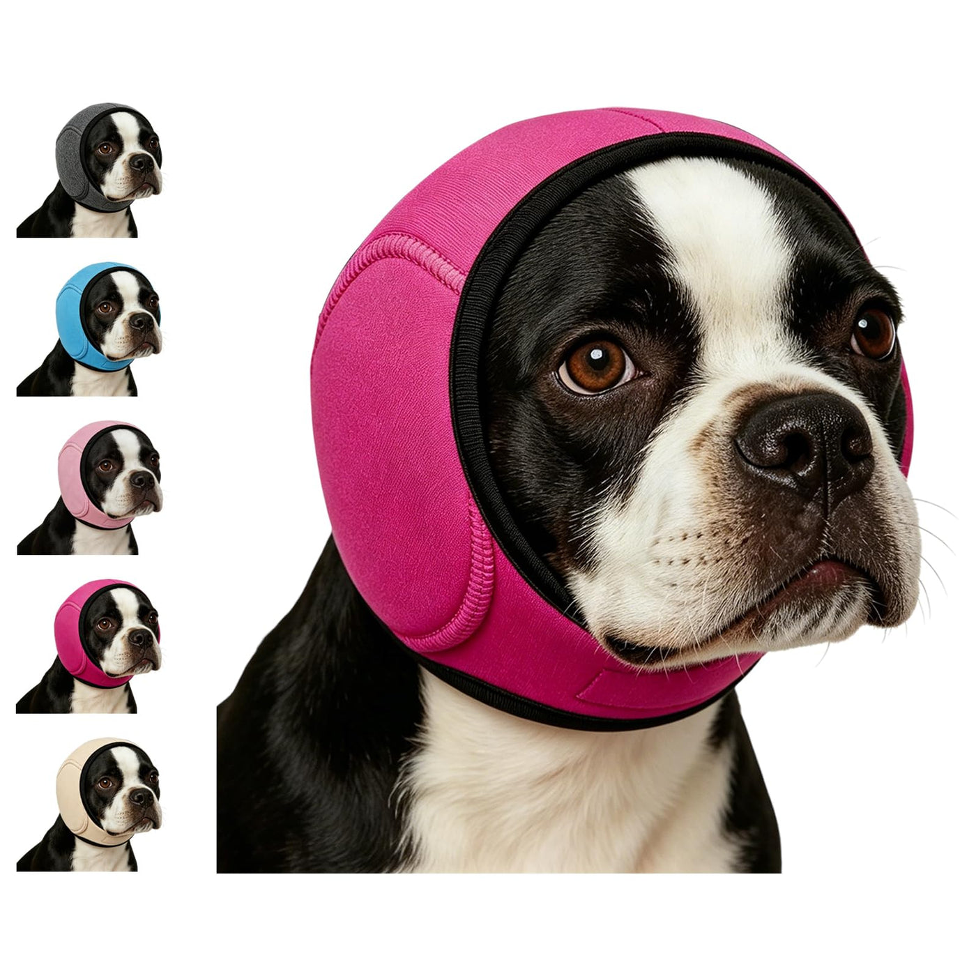 Dog Calming Hoodie with Noise Cancelling Ear Wrap – Anxiety Relief for Thunder Fireworks Grooming Bathing Small Medium Large