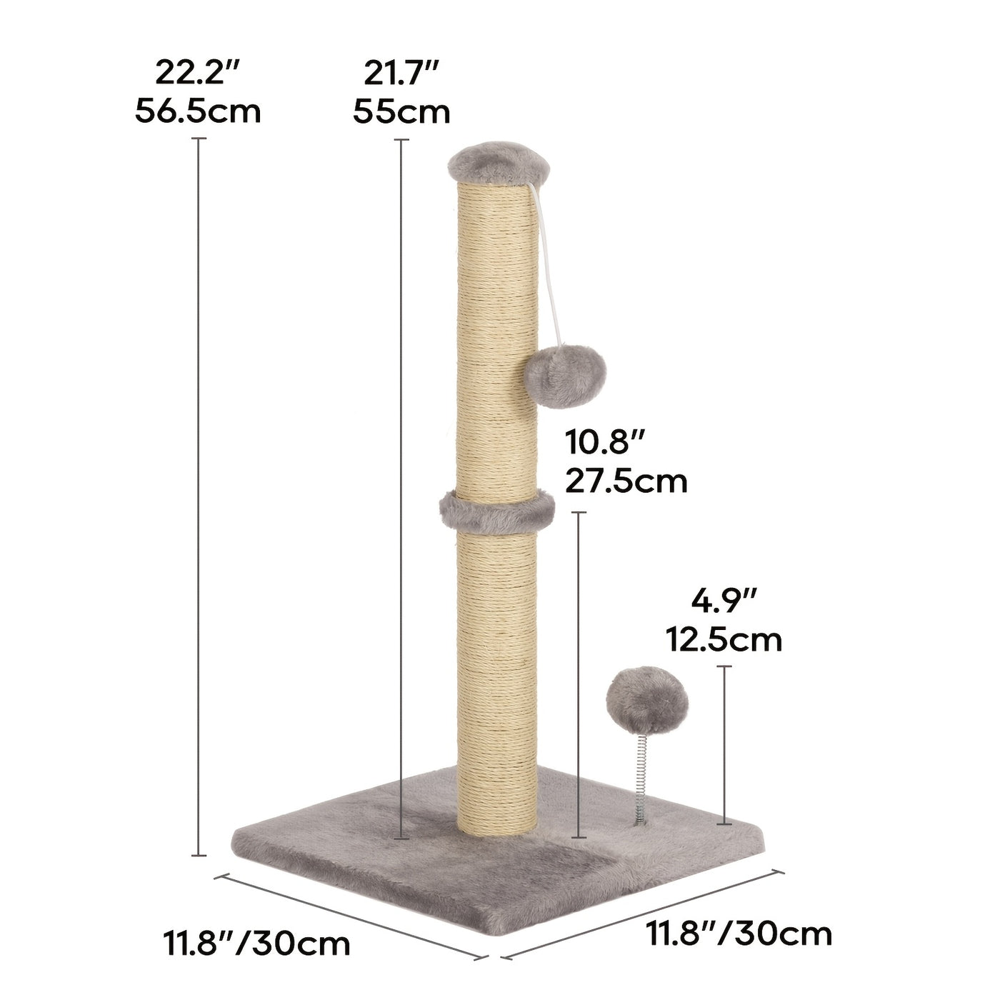 Multi-Level Cat Tree Tower with Scratching Post & Cat House - Indoor Cat Activity Center 22/54/60/70 Inch, Cat Climbing Tower for Kittens & Adult Cats, Easy Assembly
