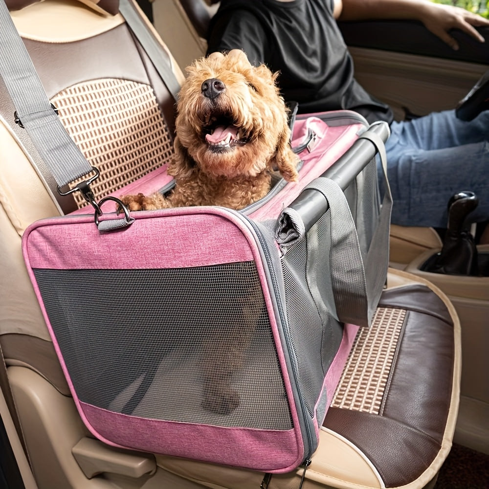 Airline Approved Soft-Sided Pet Carrier for Large Medium Cats & Small Dogs – Breathable Collapsible Travel Bag, Multiple Colors, Optional Combo with Bowls & Pet Glove