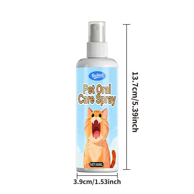 Pet Mouth Spray & Dental Rinse for Dogs & Cats – Antibacterial Teeth Cleaning, Deodorizing Mouthwash, Eliminates Bad Breath & Odor, 100ml Universal Formula