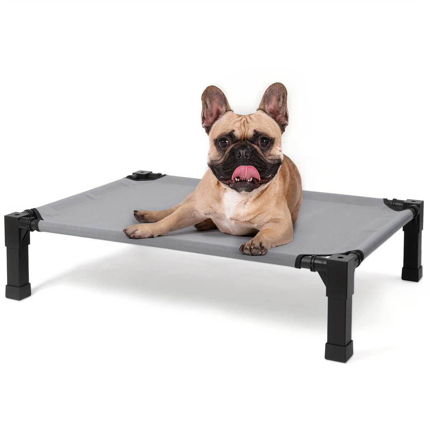 Cooling Elevated Dog Bed – Raised Dog Cot with Washable Breathable Mesh, Metal Frame & No-Slip Feet for Indoor & Outdoor Use