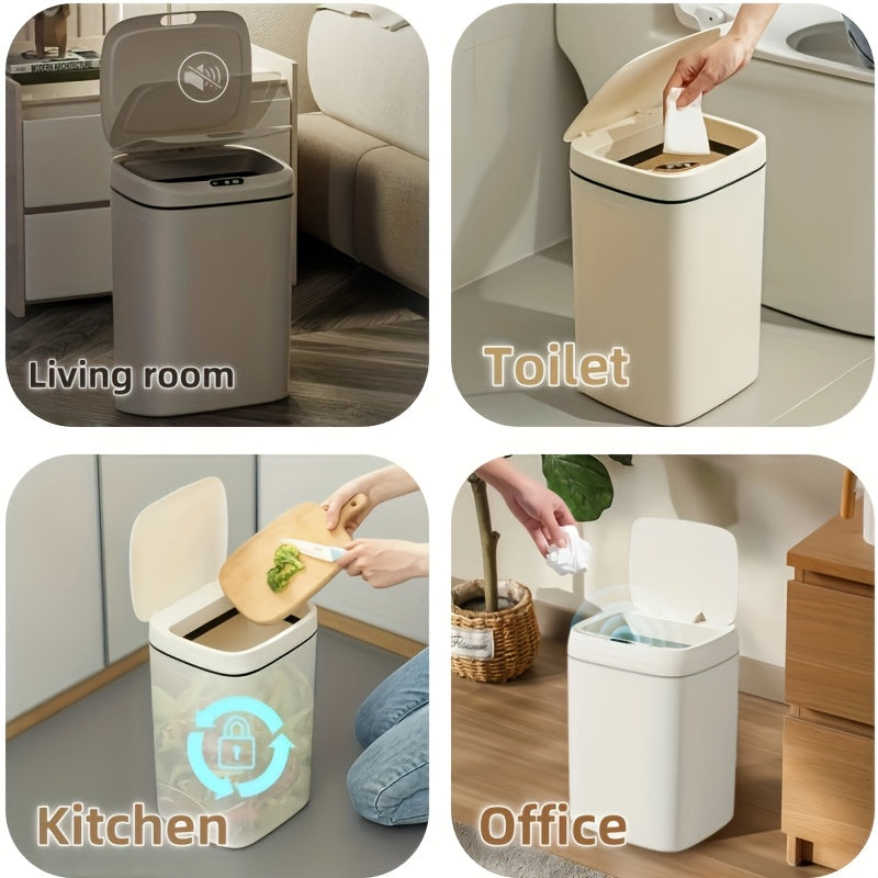 Smart Pet Trash Can Motion Sensor Touchless Odor-Blocking Sealing Lid 4.23 Gal Easy Clean for Pet Owners