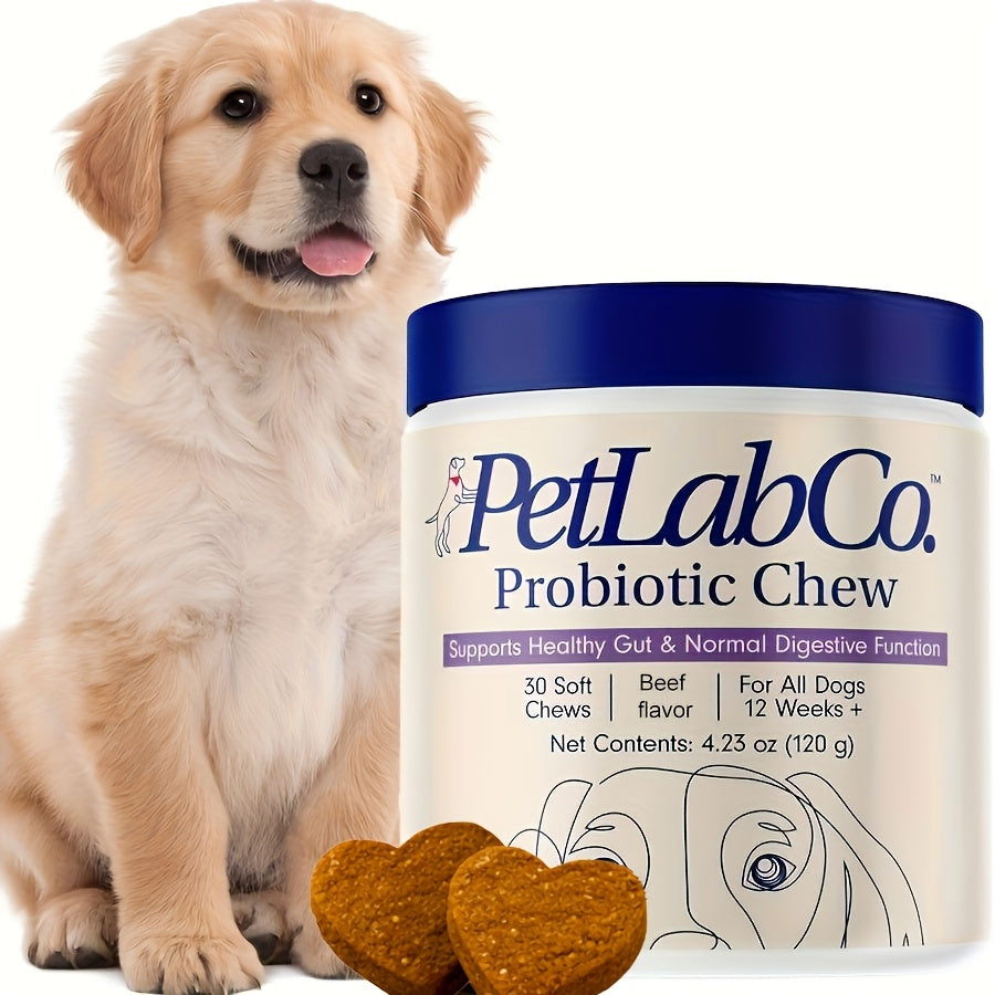 Dog Probiotic Chewable Treats with Natural Ingredients – Probiotics & Prebiotics for Digestive Health and Daily Wellness