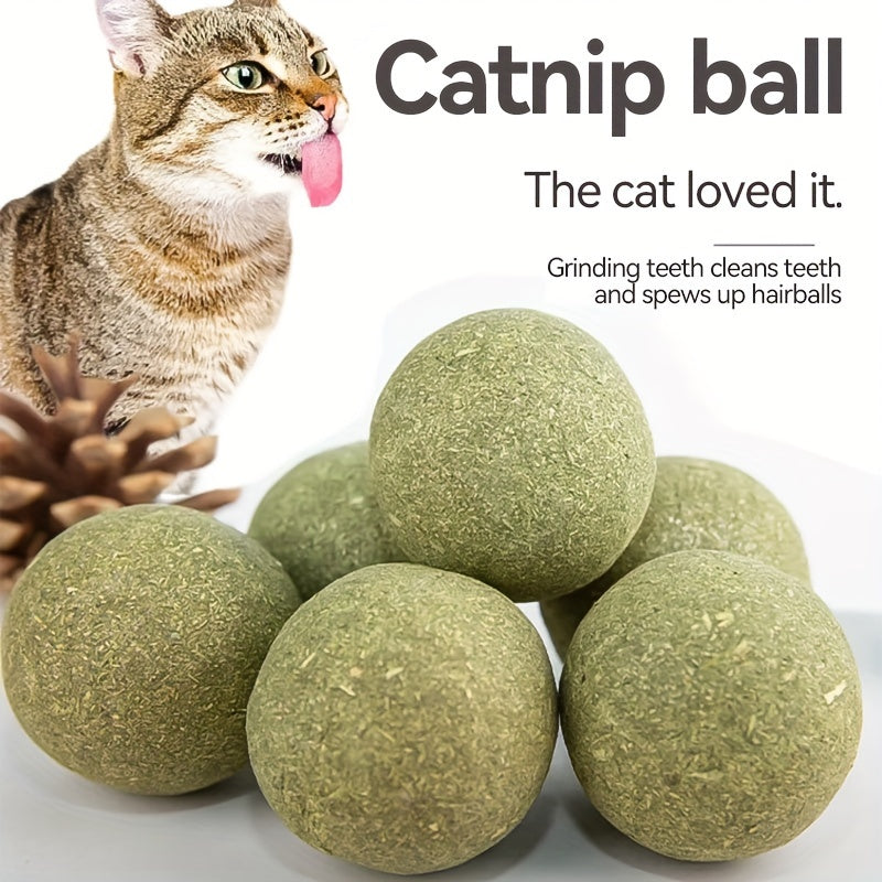Catnip Silvervine Balls for Cats – 6pcs Extra Energy Interactive Cat Toy Balls, Natural Catnip & Silvervine Blend, Stress Relief & Enrichment for Indoor Cats