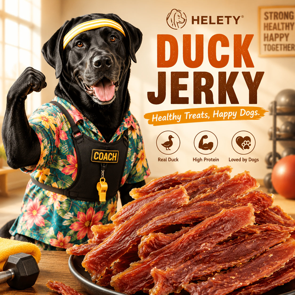 Duck Jerky Dog Treats – Chewy Natural Duck Snacks for Training & Daily Rewards, High Protein Meat Treats for Puppies & Adult Dogs, Small Medium Large Breeds, 4oz / 7oz / 1.5lb
