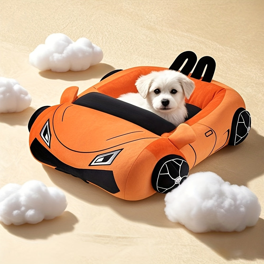 Cute Funny Cat Bed – Soft Pet Bed for Cats Kittens & Small Dogs, Cozy Puppy Bed Modern Style, Washable Indoor Pet Sleeping Bed
