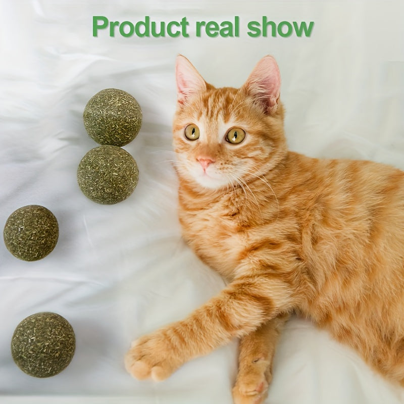 Catnip Silvervine Balls for Cats – 6pcs Extra Energy Interactive Cat Toy Balls, Natural Catnip & Silvervine Blend, Stress Relief & Enrichment for Indoor Cats