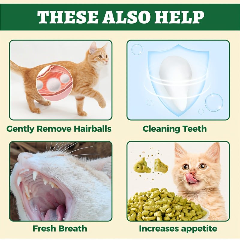 Fish-Shaped Cat Treats Grain-Free Hairball Control Cleans Teeth Boosts Energy Natural Ingredients Cat Snack 150g 5.29oz