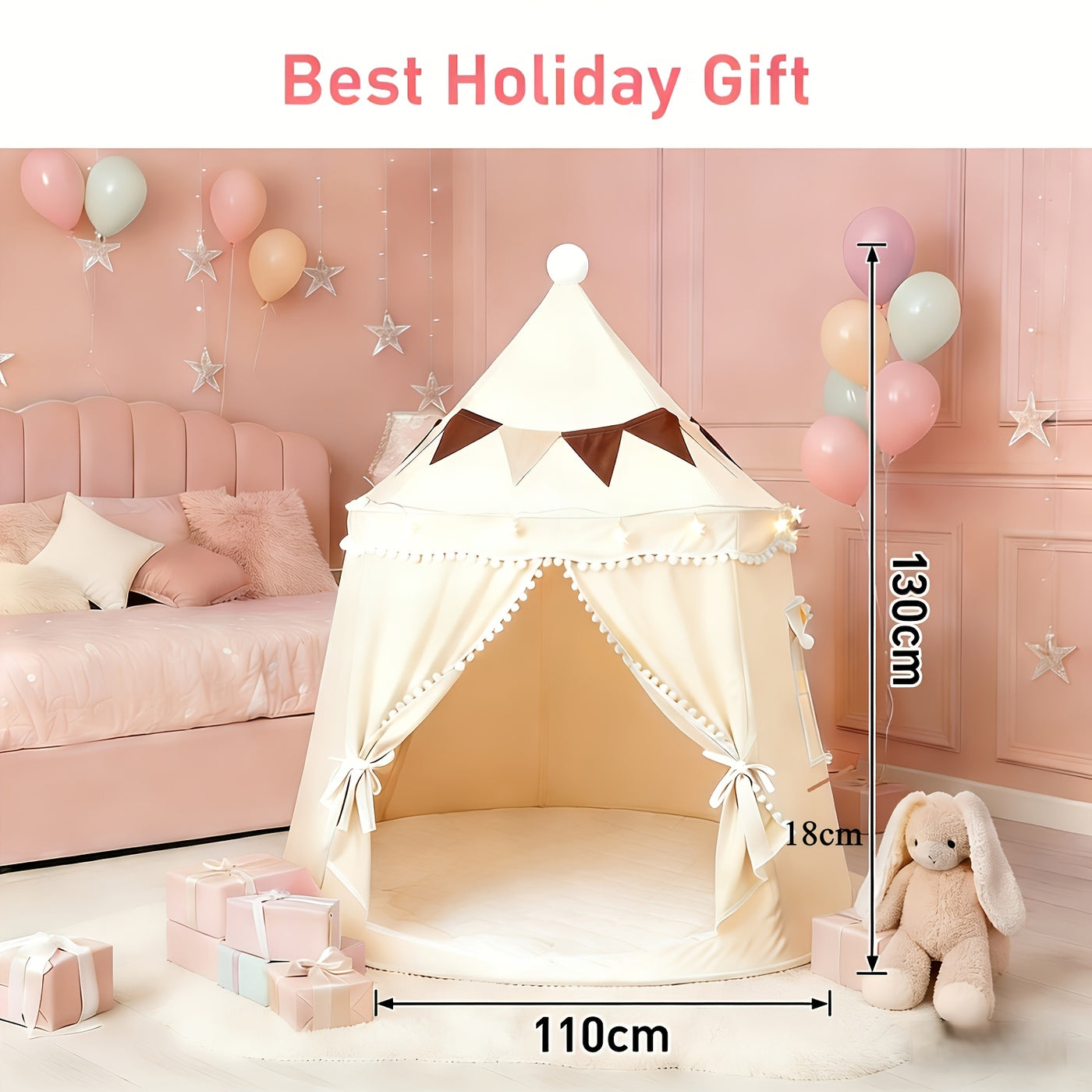 Pet Automatic Pop-Up Dome Tent – Portable Cat & Dog Shelter for Camping, Hiking & Road Trips, Quick Open & Close, No Assembly, 2 Styles: Deluxe (Mat + Star Lights) or Basic