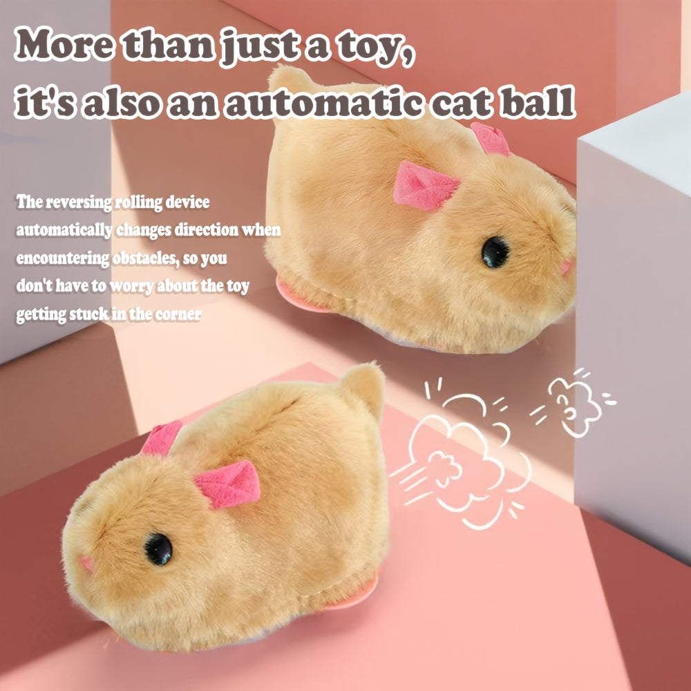 Motion Activated Interactive Cat Toy Ball – Auto Moving Rechargeable Toy for Indoor Cats & Dogs, Boredom Buster for Small Medium Large Pets, Cartoon Rabbit & Squirrel Design