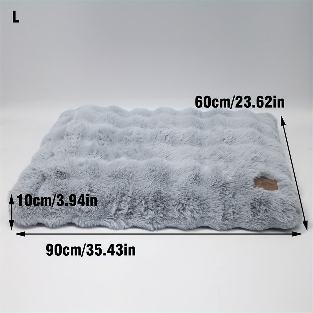 Orthopedic Dog Bed with Removable Cover – Thick Foam Base, Waffle Texture, Crate Mat for Dogs & Cats, Multiple Sizes Medium to 3XL, Grey & Khaki Beige