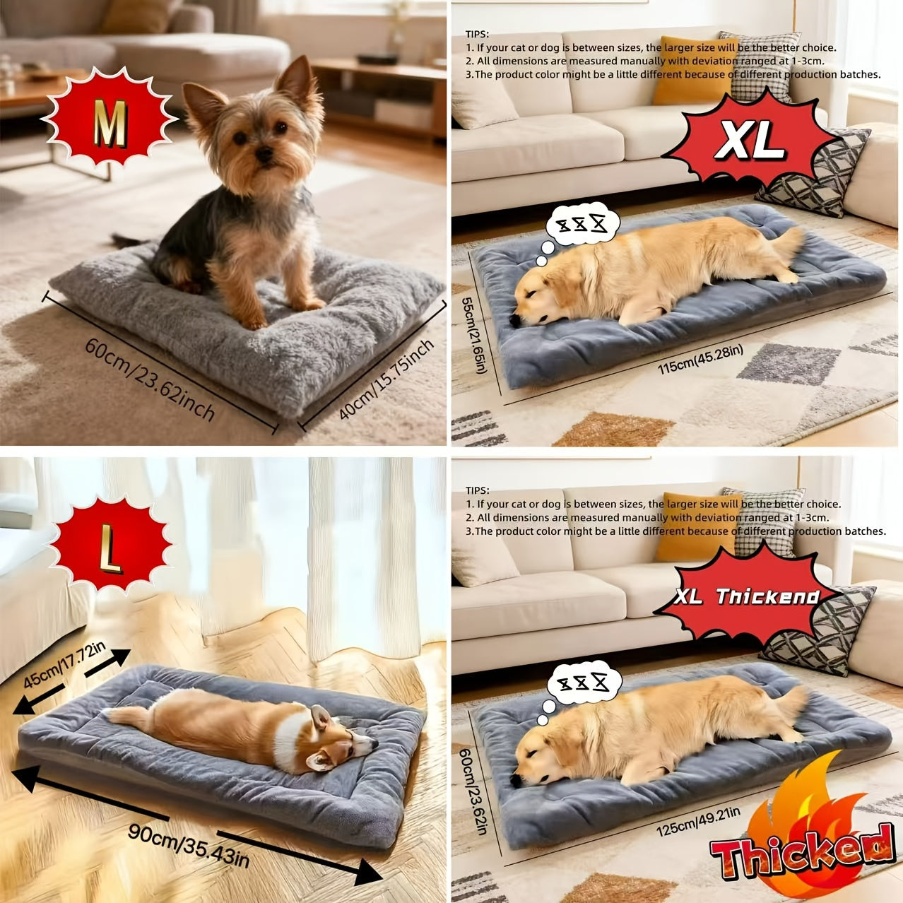 Extra Large Plush Dog Sofa Bed 2026 Upgraded Super Soft Thick Pet Mat for Small to Large Breeds - Modern Cozy Dog Comfort Bed Durable Pet Furniture & Ideal Dog Lover Gift