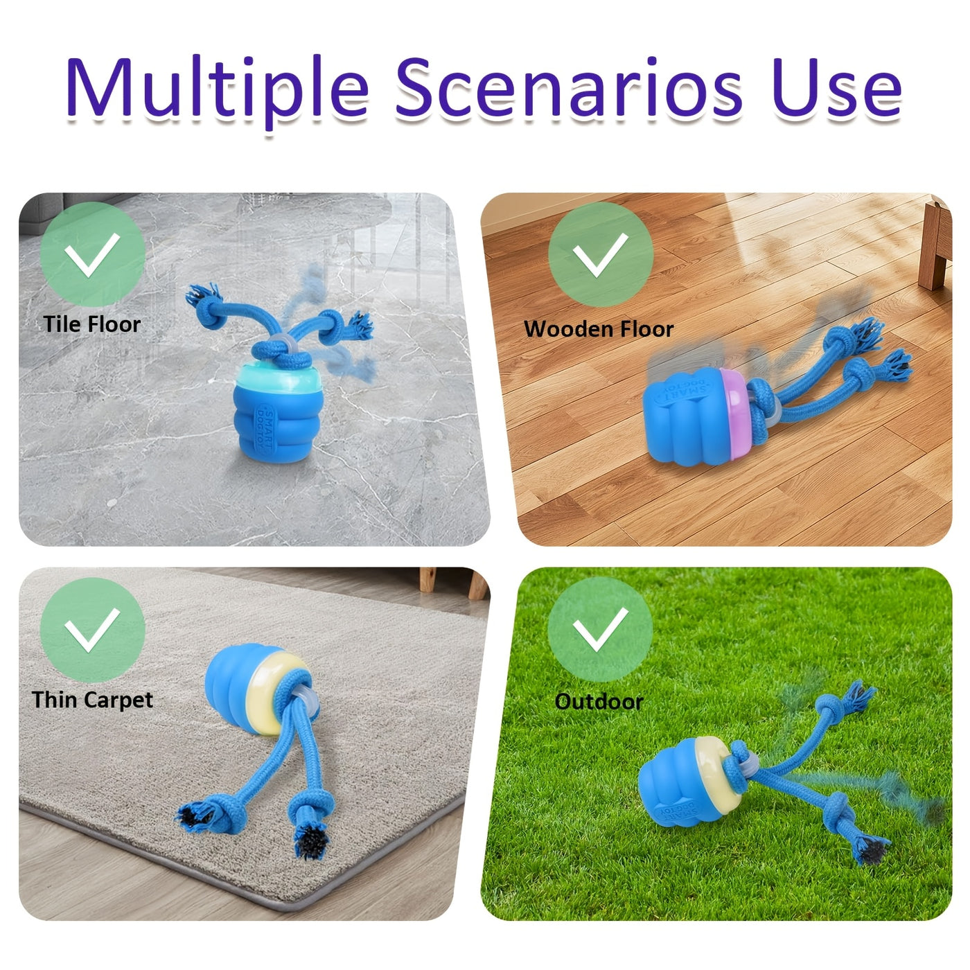 Smart Interactive Dog Toy Ball 2026 Upgraded Edition for Small Medium Large Dogs - Boosts Intelligence & Exercise Indoor Outdoor Hardwood Floor & Carpet Play with Bonus Spare Part