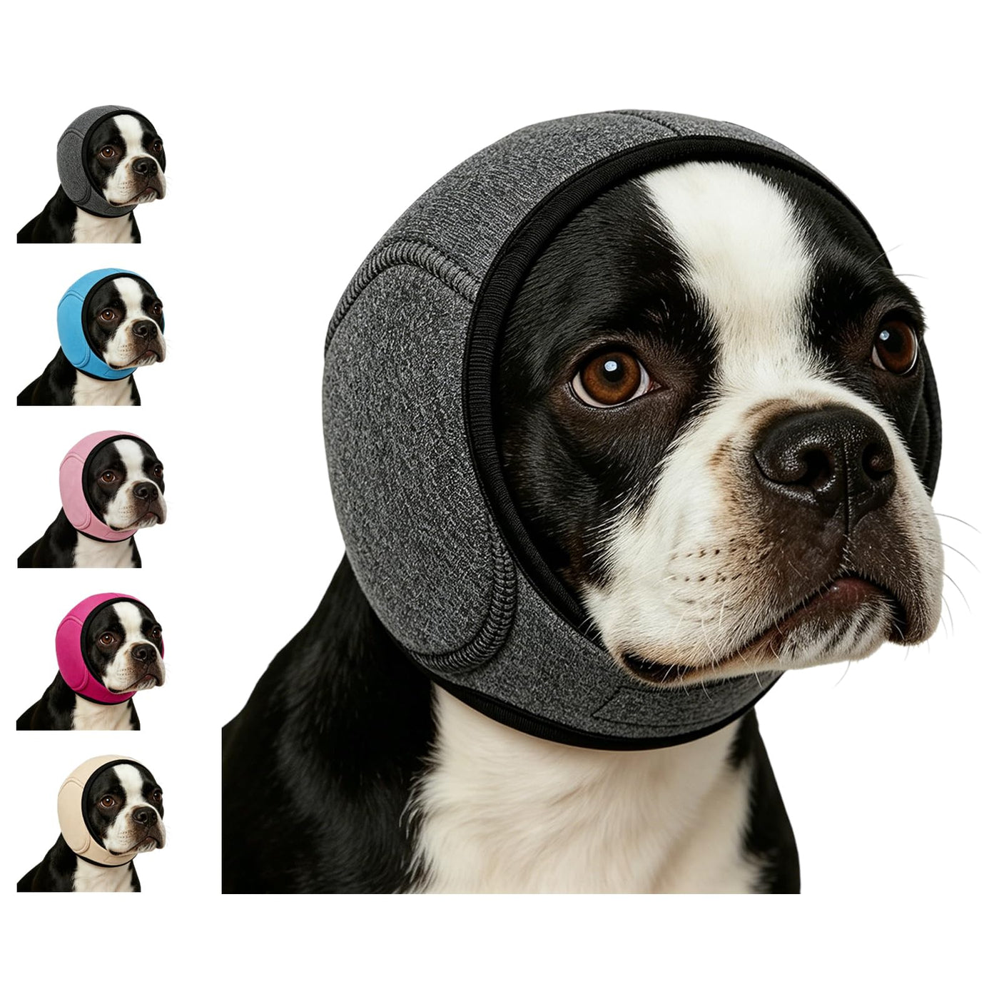 Dog Calming Hoodie with Noise Cancelling Ear Wrap – Anxiety Relief for Thunder Fireworks Grooming Bathing Small Medium Large
