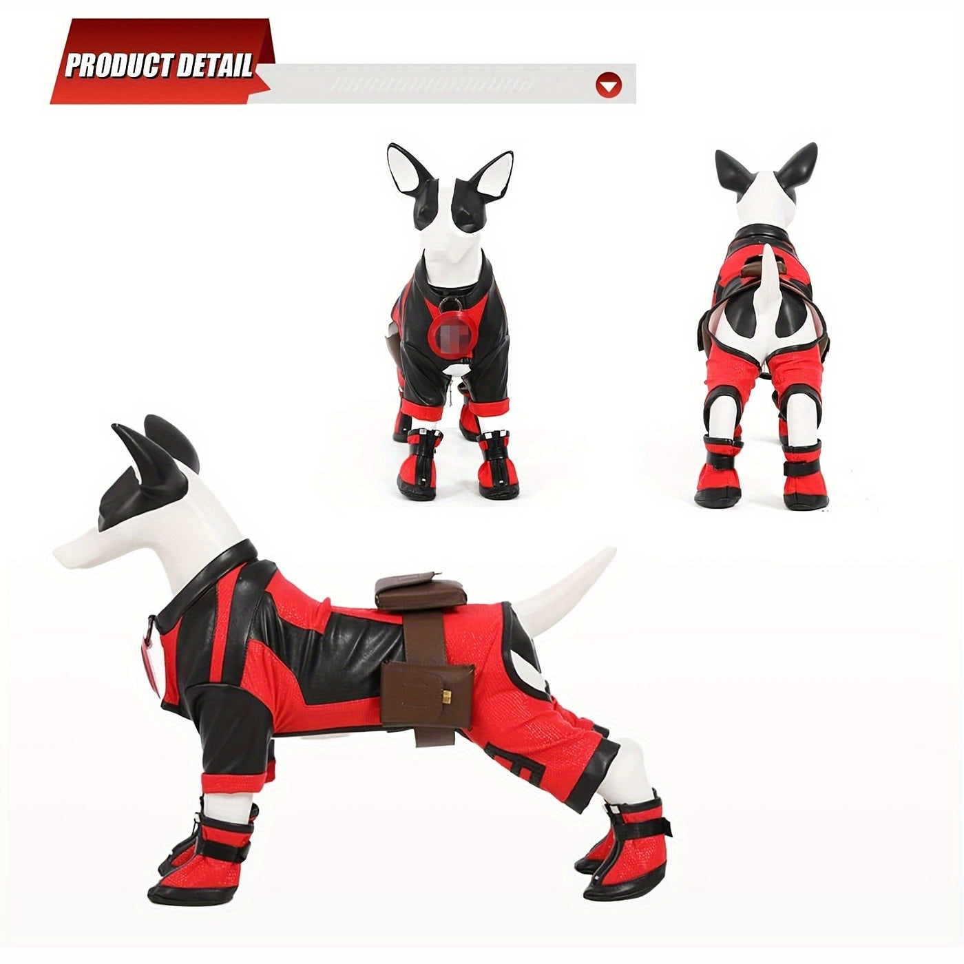 Dog Superhero Costume Full Set – Superdog Cape & Outfit for Small Medium Large Dogs, Christmas Halloween Pet Costume