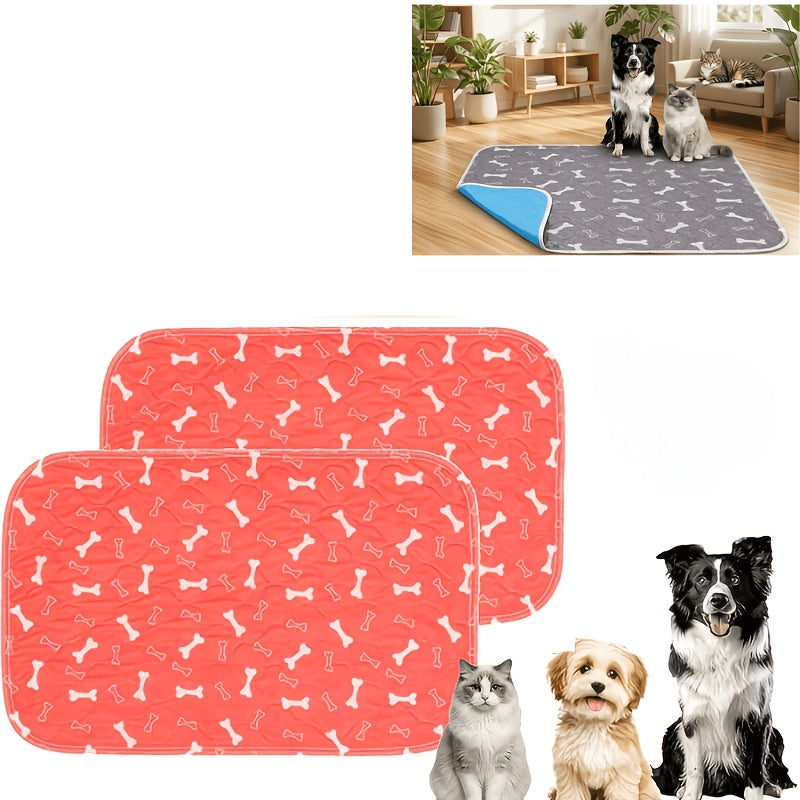 Washable Dog Pee Pads 4-Layer Super Absorbent Leak-Proof Odor Control Reusable Puppy Training Pads Non-Slip Multi-Size