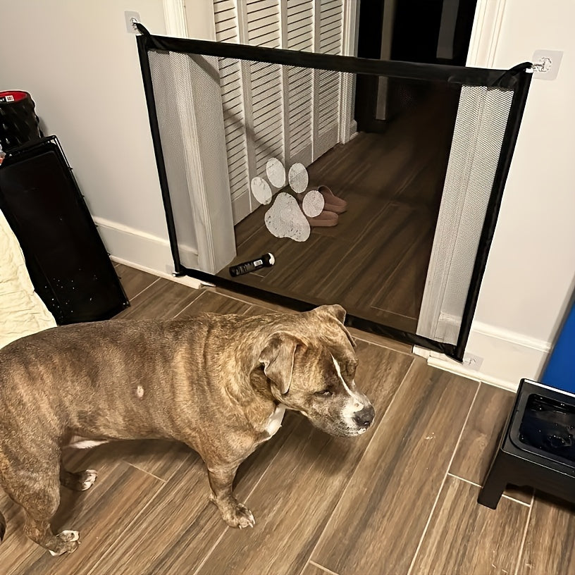 Portable Folding Pet Gate & Dog Isolation Fence – Foldable Mesh Safety Net for Indoor Dog & Cat Separation