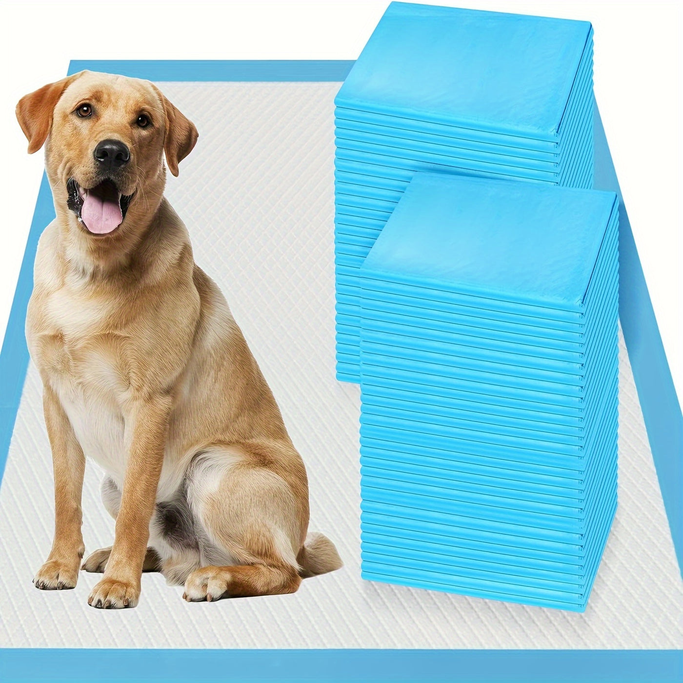 Disposable Dog Pee Pads - 8-Layer Super Absorbent Leak-Proof Puppy Potty Pads, XXXL Extra Large 31x47 / 32x36 / 57x31 in, 40 / 60 / 80 / 120 Count, for Cars Cages Sofas