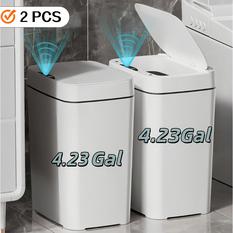 Smart Pet Trash Can Motion Sensor Touchless Odor-Blocking Sealing Lid 4.23 Gal Easy Clean for Pet Owners