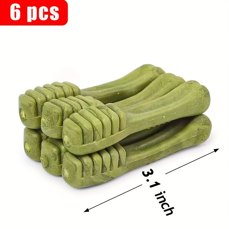 Dog Dental Bones Beef Flavor Long Lasting Chew Cleans Teeth Training Reward for Medium Large Dogs Golden Retriever 6pcs Toothbrush Shape