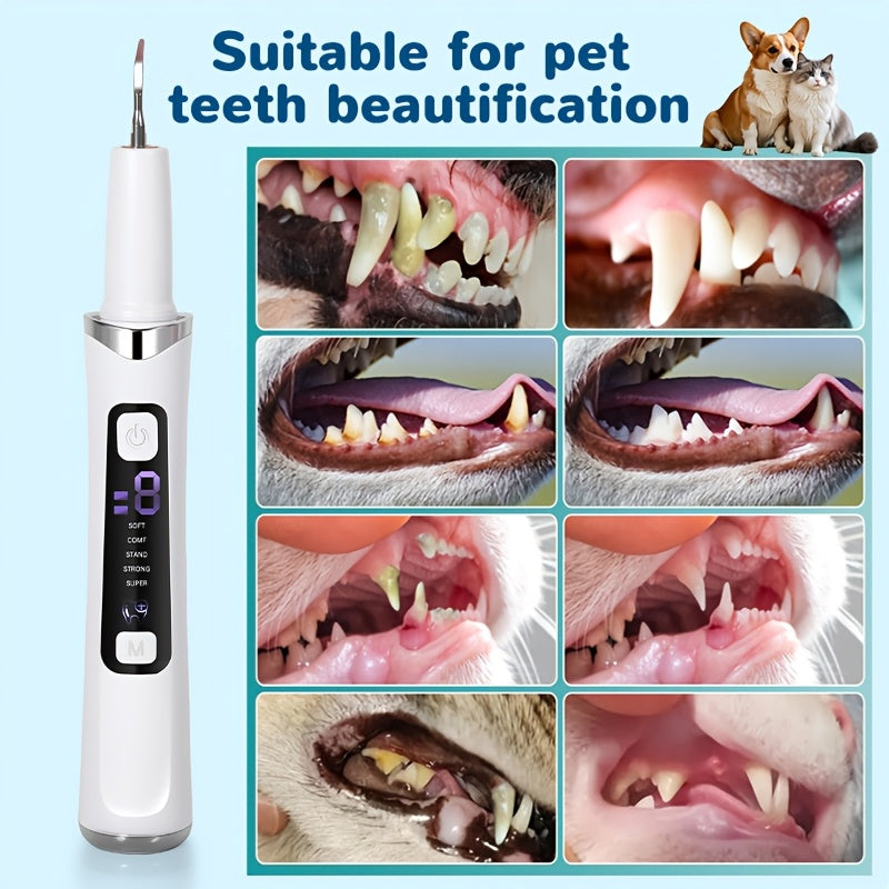 Electric Pet Toothbrush USB Rechargeable for Cats and Dogs – Sonic & Manual Modes Plaque Tartar Removal Oral Care Kit