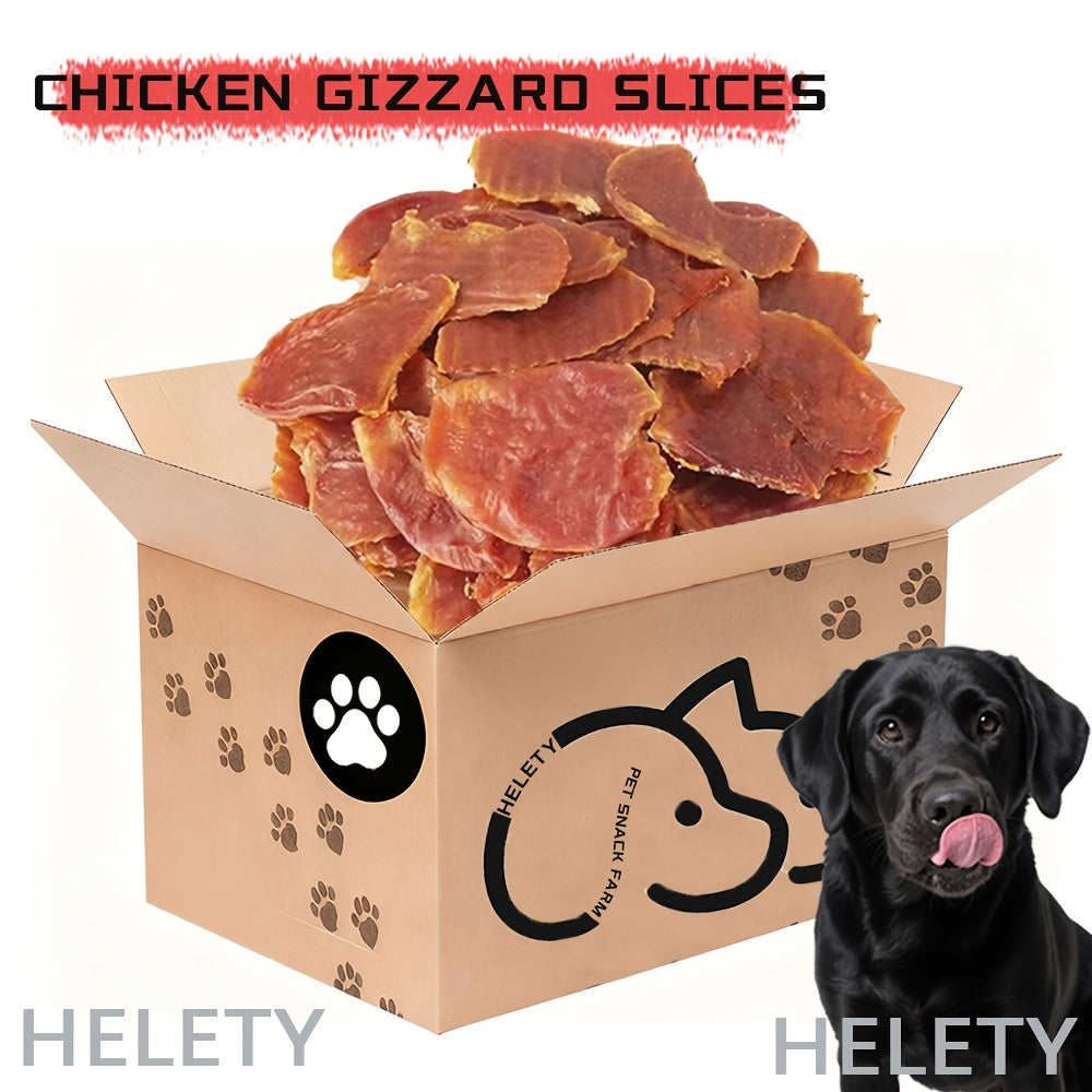 Chicken Gizzard Jerky Dog Treats – Chewy Sliced Chicken Snacks for Training, Travel & Everyday Rewards, High Protein Natural Dog Treats for All Breeds
