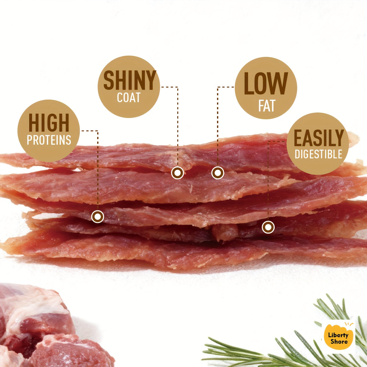 Duck Strips Dog Treats Dehydrated Real Meat Jerky - Natural Duck Sticks for Small & Large Dogs, Healthy High-Protein Training Treats, 600g / 900g