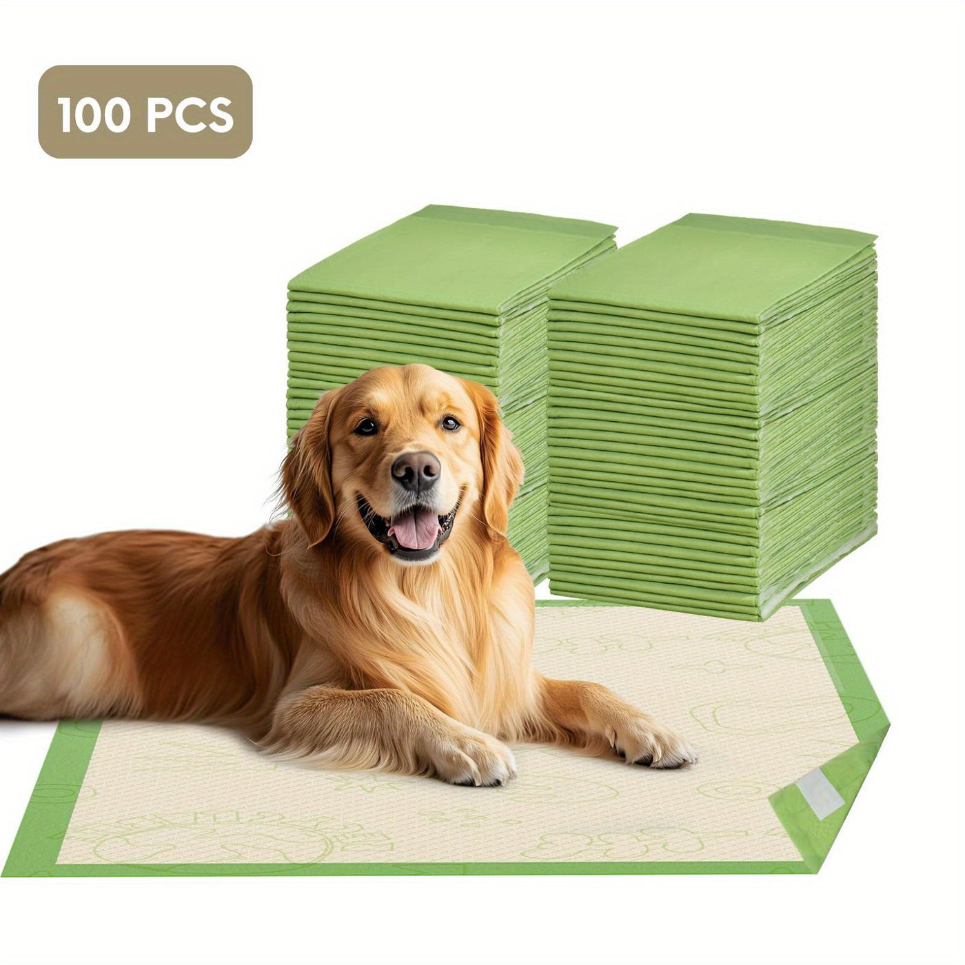 Heavy Duty Dog Pee Pads 24x24 Inch 6-Layer Thick Super Absorbent Leak-Proof Odor-Locking Disposable Puppy Training Pads for Dogs Cats Rabbits